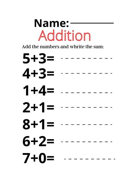 Free Kindergarten Math Worksheets .